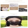 Lace Anti-Uv Sunscreen Mask Breathable Ear Cord Face Cover Scarf Hanging Ear Dust-Proof Scarves Mask Summer Dust-Proof Veil