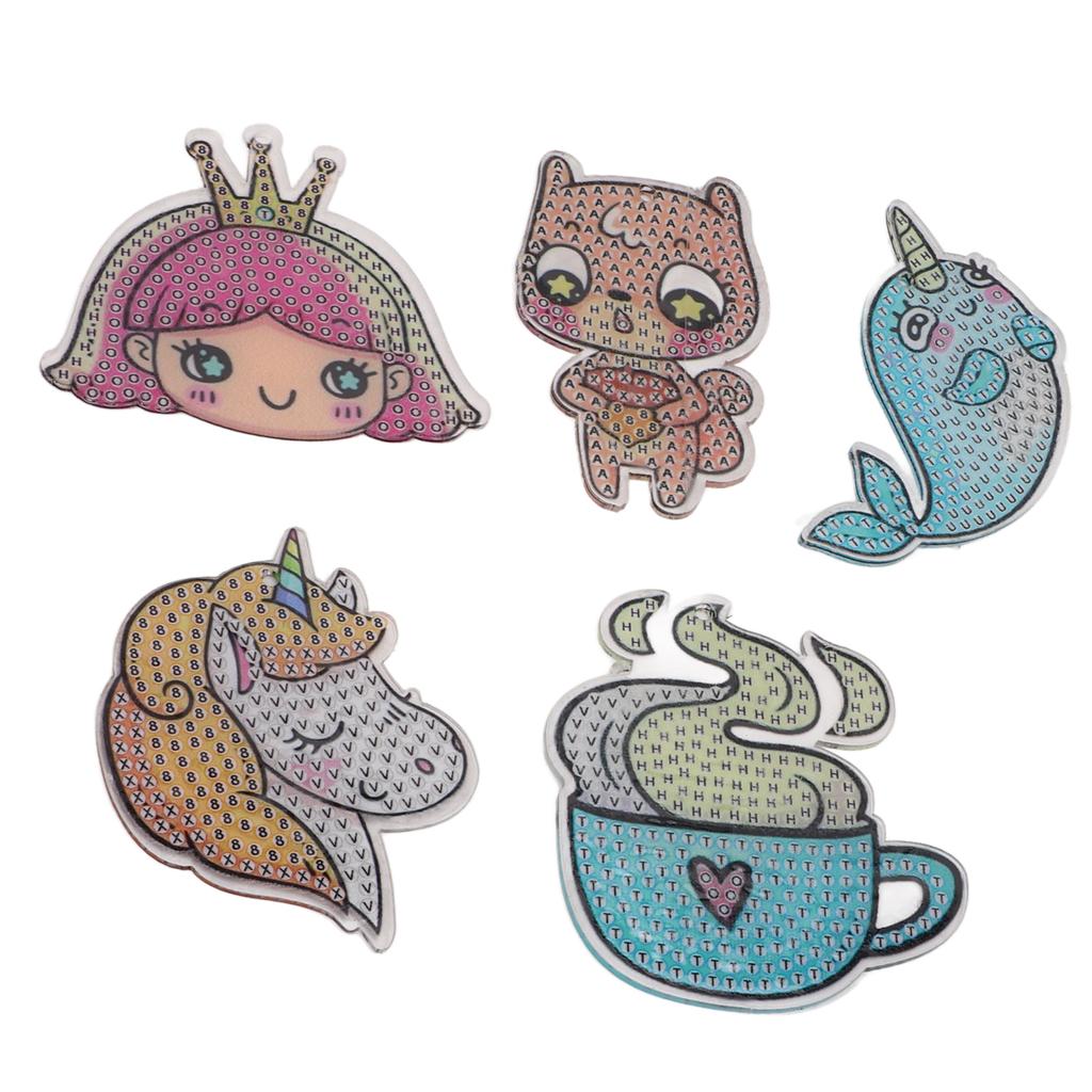 Diamond Painting Keychains 3D DIY Cartoon Animation Elf Pattern Diamond Painting Keychain Home Decoration Craft Pendant