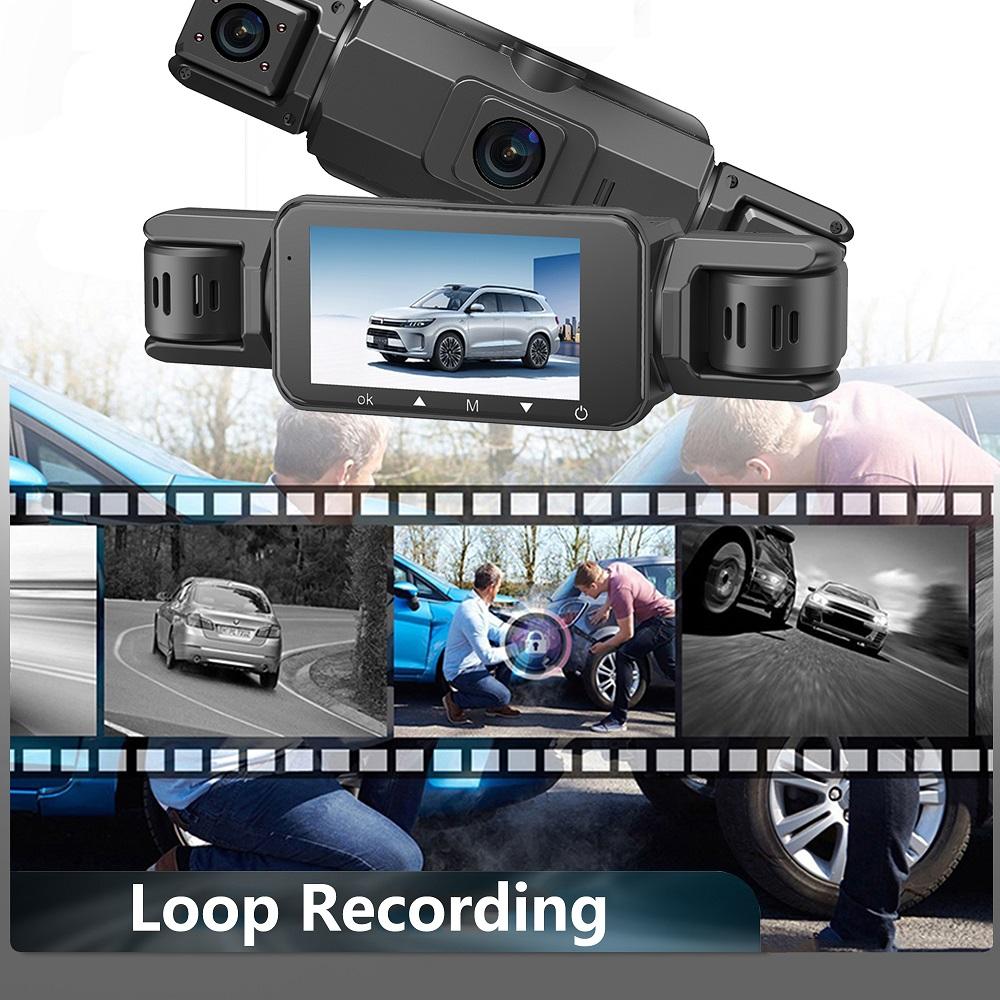 Cámara de salpicadero para coches 4 canales Caja negra WiFi Cámara de conducción FHD 1080P Visión nocturna Grabación en bucle Accesorios para coche