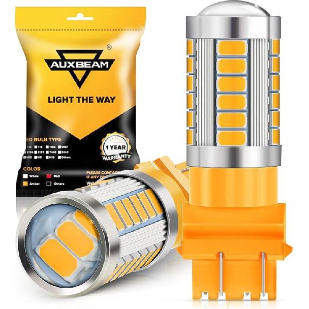 Светодиодные лампы Auxbeam T25 3156 3157, 6500K белый, сверхяркие 4114 3057 4157 3457 4057, светодиодные лампы заднего хода для легковых и грузовых автомобилей, мотоциклов, 3030-SMD