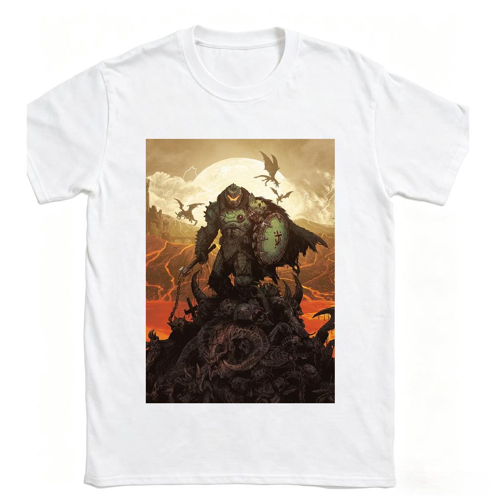 Slayer Print Tshirt Unisex Soft Cotton Loose Fantasy Game Gamer Cool Casual Daily Streetwear Tee