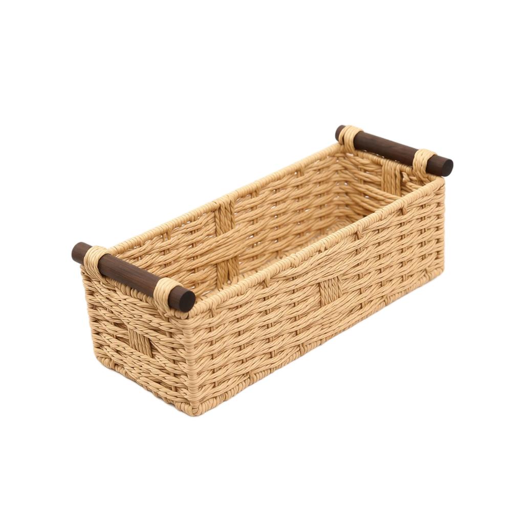 Woven Storage Basket 1 Pack - Decorative for Home Shelf and