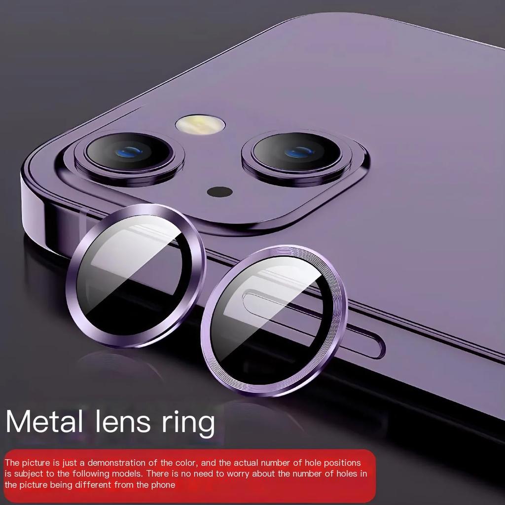 Camera Protector Metal Ring for IPhone 15 14 13 12 Pro Max/Samsung S24 Ultra S23 FE S22 Plus A15 A25 A35 A55 A05 A14 A34 A54Tempered Glass Lens Cover