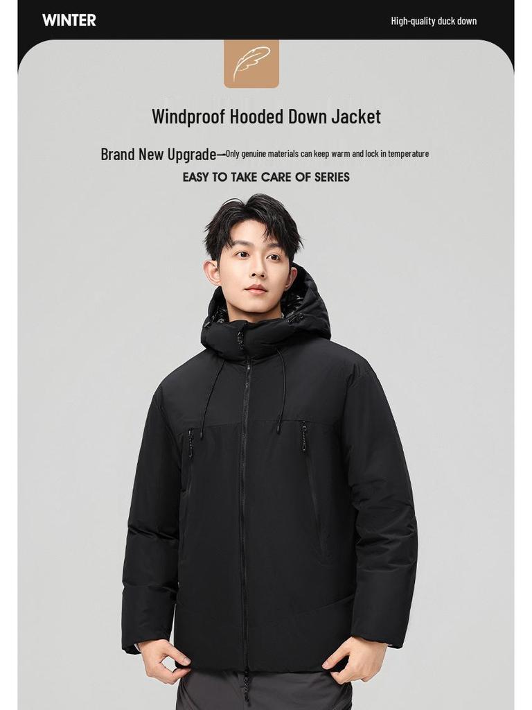 Men's Outdoor Windproof Waterproof Down Shell Jacket for Mountaineering