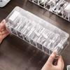 Transparent Plastic Data Cable Storage Box Household Mobile Phone Charger Cord Organizer Divided Grid Finish Box