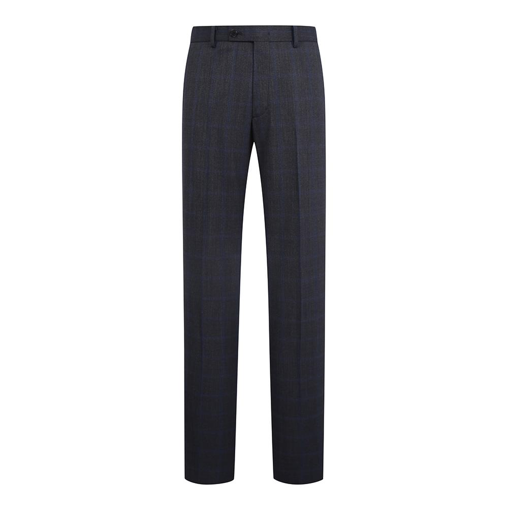FAHRENHEIT Windowpane Check Double-Breasted Suit Pants (Fipad2271)