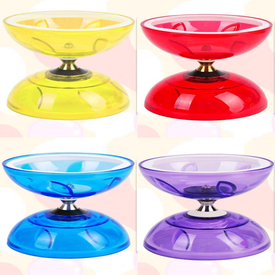 Traditional Plastic Diabolo With Triple Bearing For Kids And Seniors Educational Toy Set