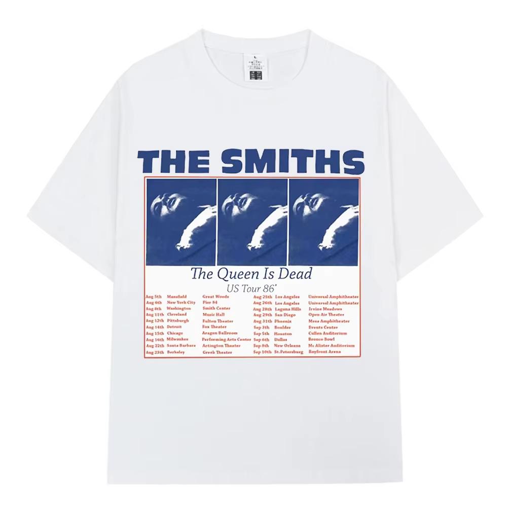 1980er Indie The Smiths The Queen Is Dead T-Shirt Morrissey X T-Shirt Vintage Punk Rock Formation Baumwoll-T-Shirt