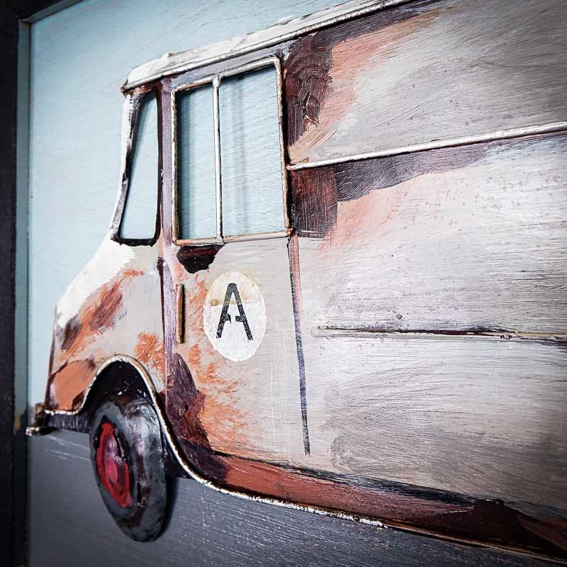 3D metal picture LOFT DELIVERY CAR 60x40
