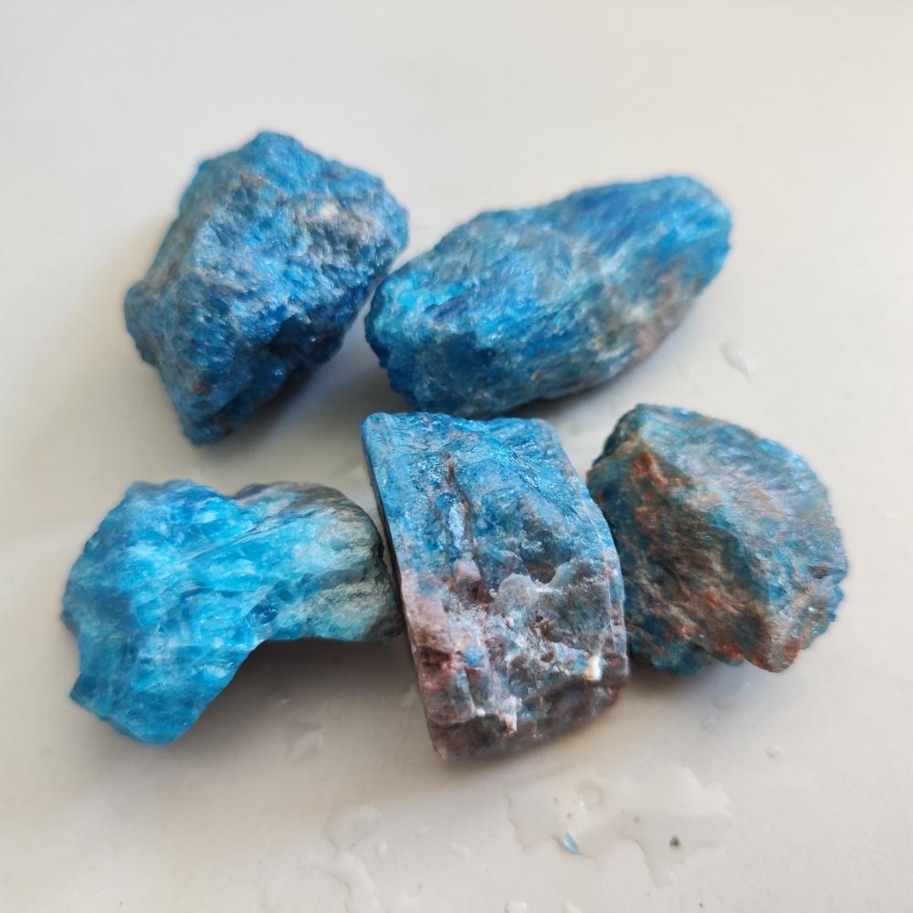 Natural Stone Blue Apatite Raw Minerals Crystal Stones Crystals Healing Reiki Home Decoration Spiritual Products Meditation 90-100g синий