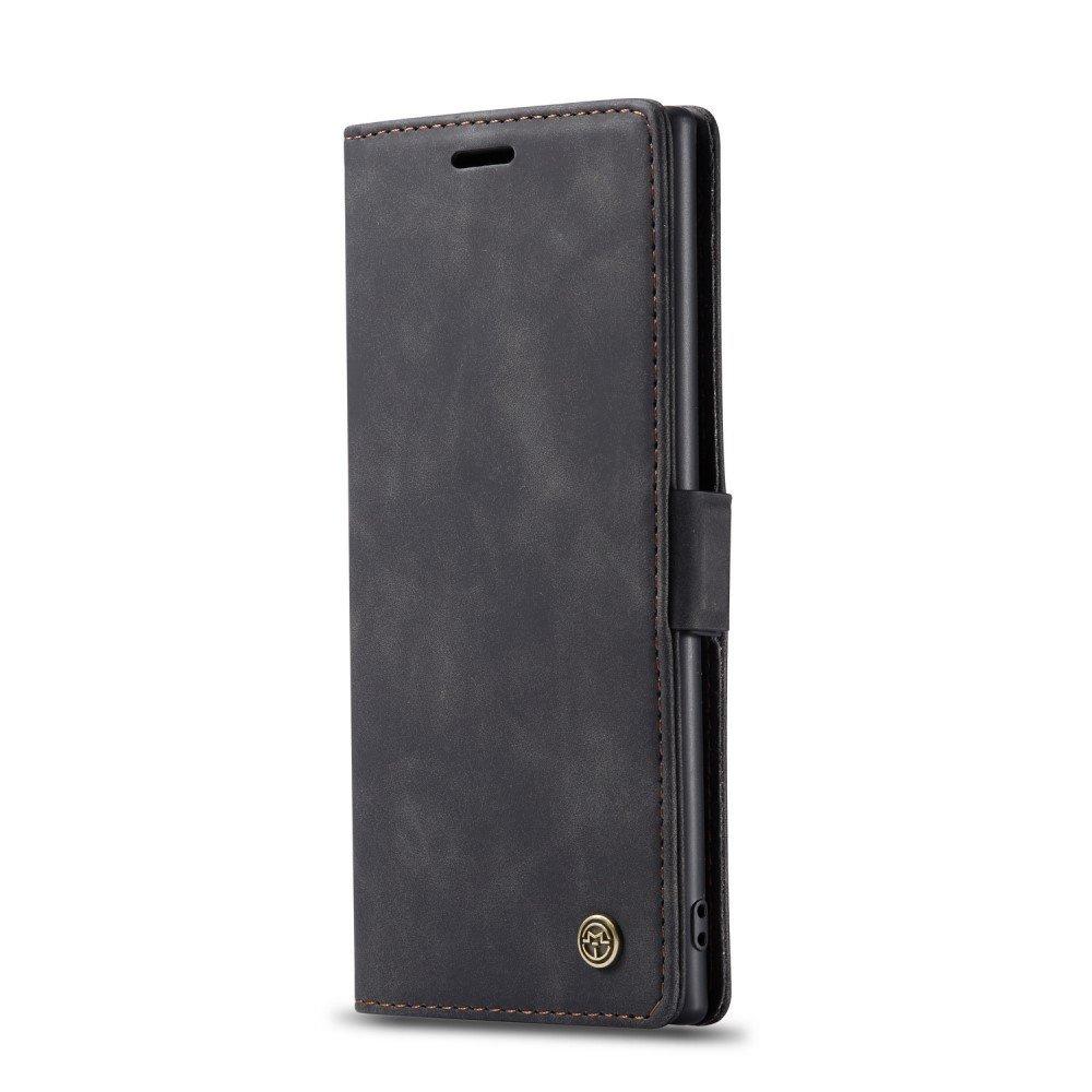 CASEME Case for Samsung Galaxy Note 10 Plus/5G, Leather Wallet Case, Black