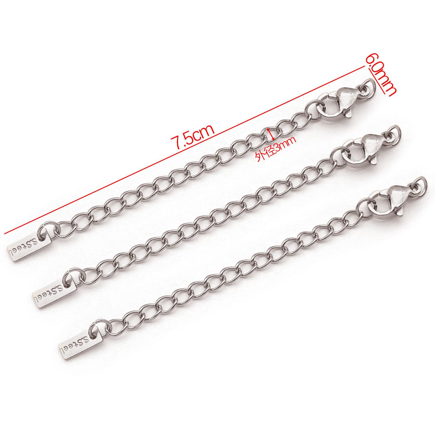 

Набор колье и браслета «Сердце-капля-бирка» DIY с удлинительной цепочкой и застежкой-лобстером из нержавеющей стали