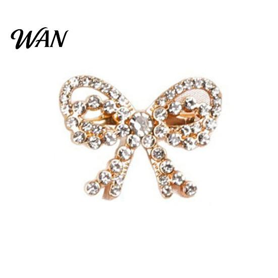 Oxidation-proof Pin Bowknot Design Brooch for Women, Faux Pearl Rhinestones Inlaid Lapel Jewelry Pin, Versatile Accessory Sweaters Collars Hats