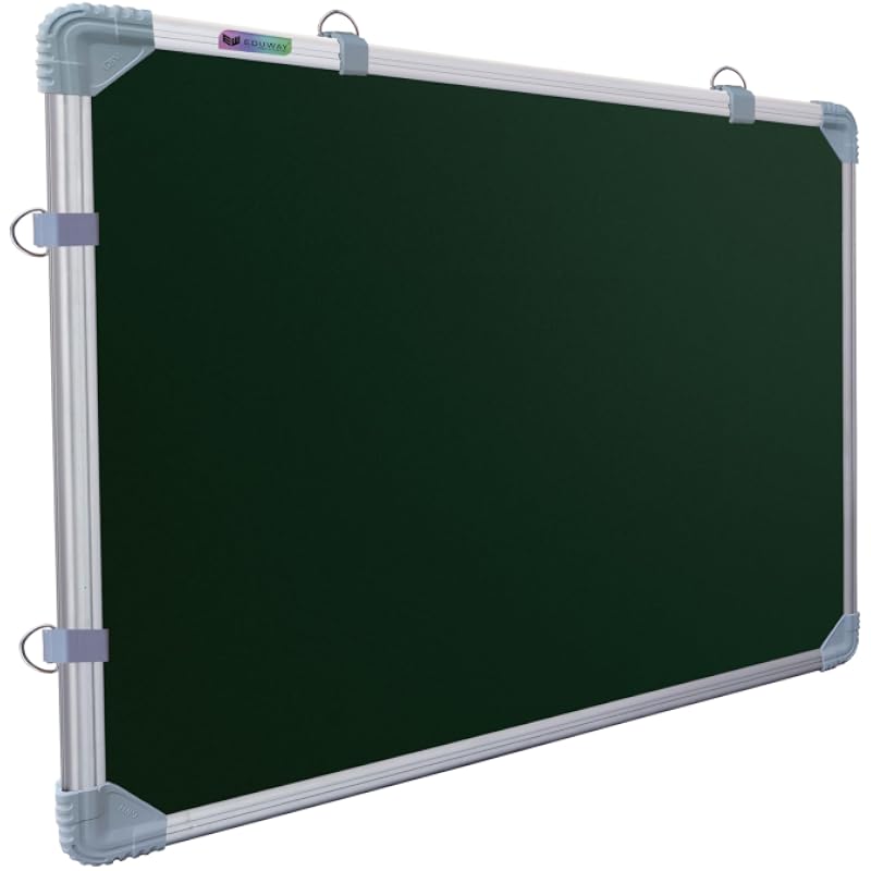 Eduway 2X3 Feet Kunj Non-Magnetic Double-Sided Chalk Board & White Board For Kids, School, Teaching, Study Etc. Wth Heav