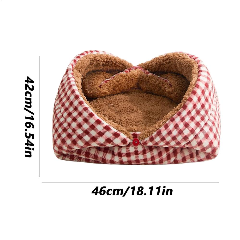 Cat Beds For Indoor Cave Sleeping Nest Foldable Thickened Cat Bed Cave For Calming Outdoor Animal Travel Winter Small Dogs