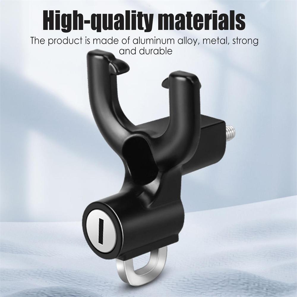 Universal Alloy Motorbike Bike Helmets Lock Hangings Hook | 2 In 1 Tamper-Proof
