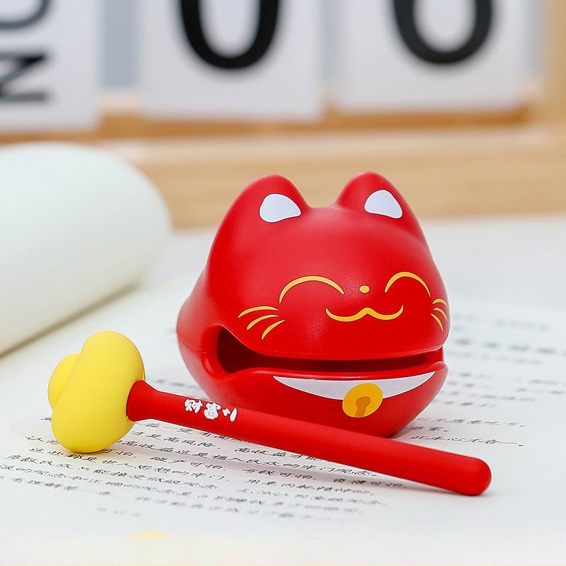 

Новый милый маленький декоративный предмет из мультяшной деревянной рыбки, стук в офис, стук-стук, забавная денежная кошка, декоративный предмет Wealth