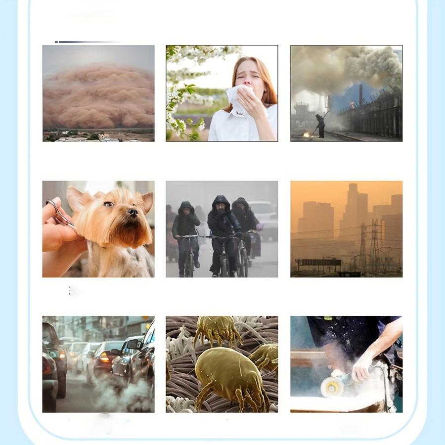 10 disposable nose protection foam filters - prevent dust, pollen, smoke, and exhaust gas - unisex nasal congestion
