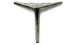 Set of 4 pieces of furniture leg Anchor Elegant black chrome height 15 cm