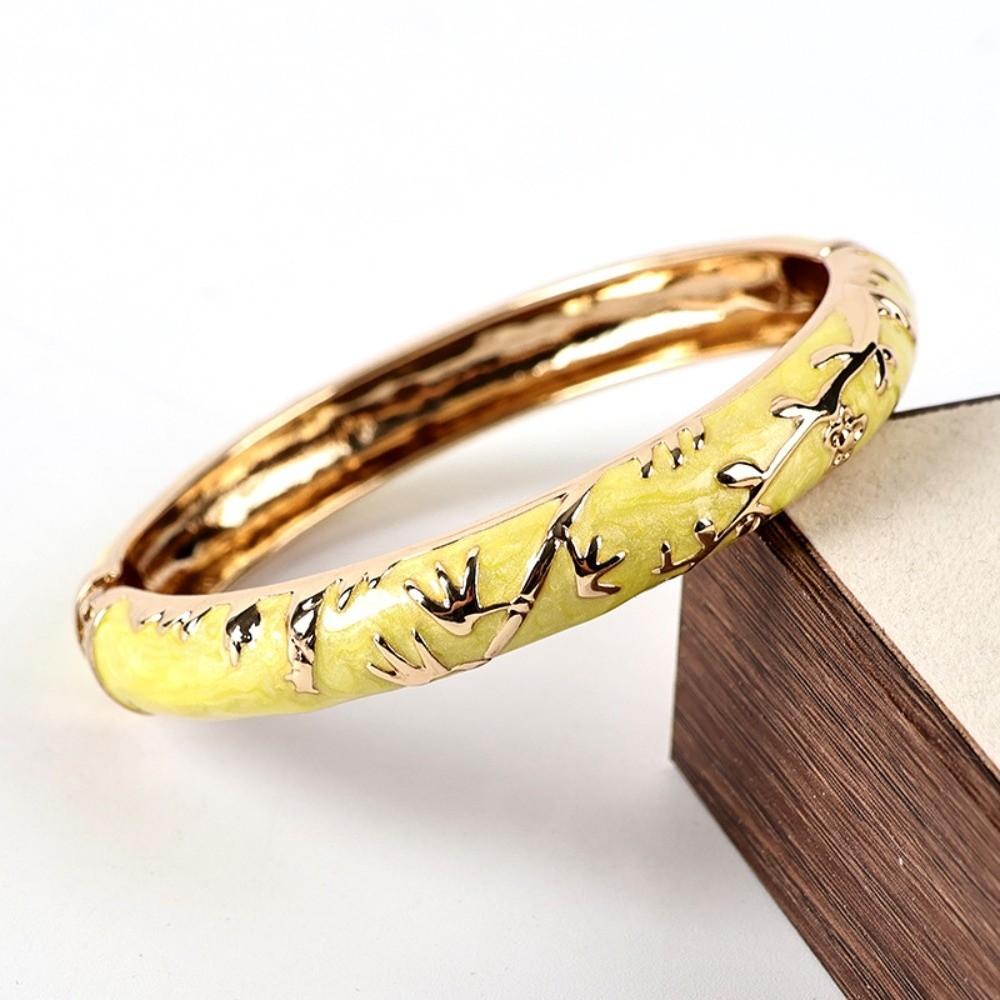 Bracelet à Fleurs Traditionnel Coloré pour Femme Mode Vintage Bracelet Cloisonné Filles