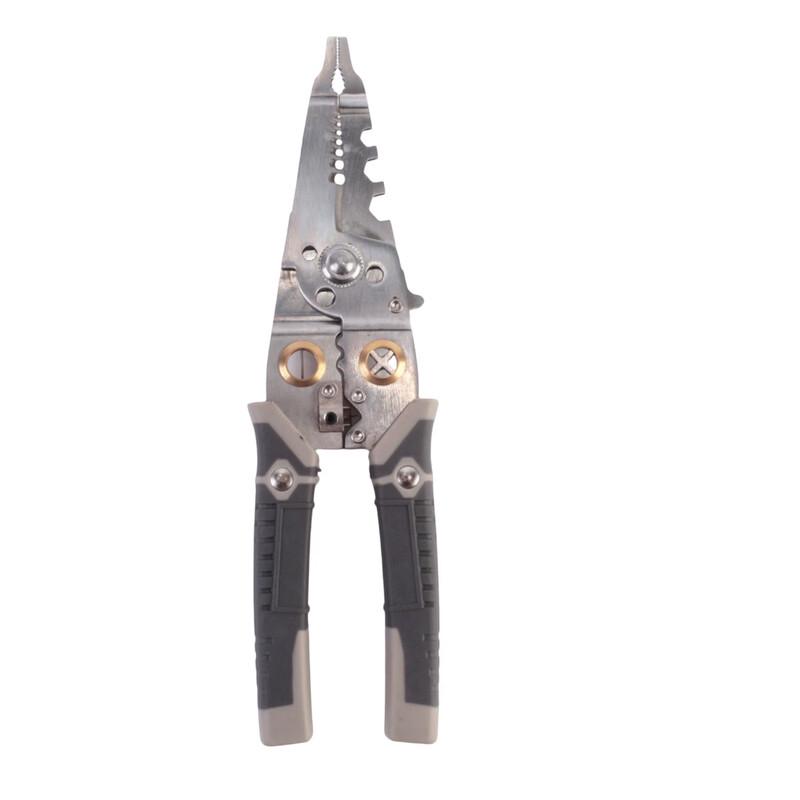 ZISIZ 8-in-1 Stainless Steel Electrician Pliers with Wire Stripper & Test Pen