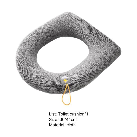 Closestool Pad Super Soft Wear Resistant Fabric Fade-resistant Toilet Seat Protective Mat for Home
