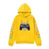 Winter Comfortable Fashion Long Sleeved Letter Game Console Icon Printed Hoodie-Soft Medium Stretch Polyester Fabric Winter Relaxed Fit Clothing