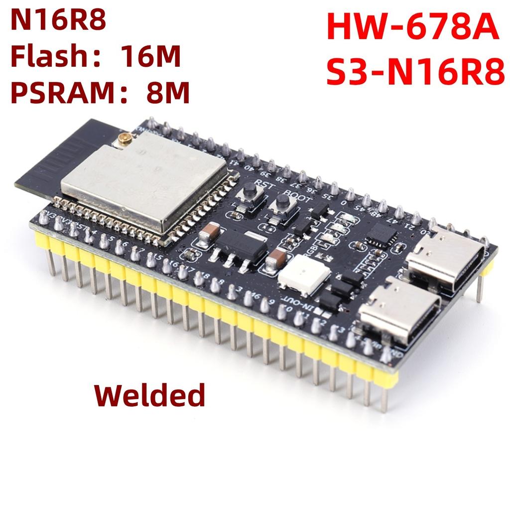 ESP32-S3-DevKitC-1 Bluetooth 2.4G Wifi Module Development Board for Arduino 16MB FLASH 8MB PSRAM 44Pin Dual Type-C N8R2 N16R8