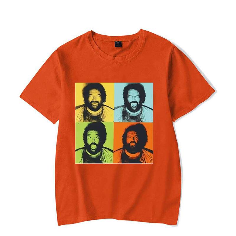 Bud Spencer Camiseta Pop Art T-skjorte for menn/kvinner Herre T-skjorte kortermet trykk Uformell Breaking Bad Print T-skjorte for menn