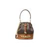 New Cow Leather Shoulder Bag, Crossbody Bag, Handbag Small Women's Dark Brown & Acorn Brown 32S2GDVC0B-252