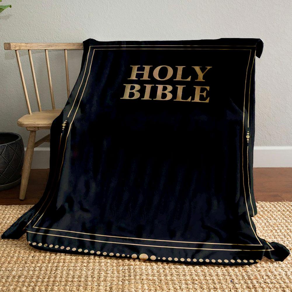 

Holy Bible Print Blanket Printed Blanket for Living Room Bed Couch lunch break Soft Cozy Blanket for Friend s festival Gift 80cm x 120cm