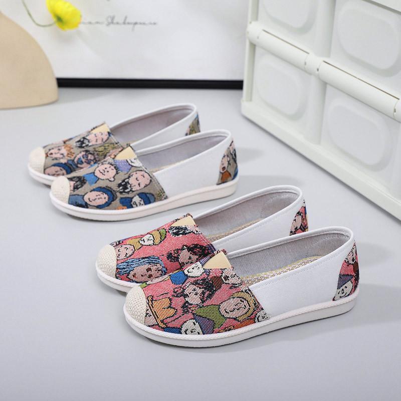 Spring New Cloth Shoes Women's Shoes Non-slip Soft Sole Trend Versatile Canvas Shoes One-pedal Fisherman Shoes