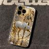 Luxury Golden Horse Art Phone Case for iPhone 17 16 15 14 13 12 11 Series Pro Max Plus