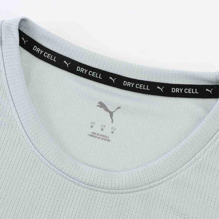 Puma Performance Cat Running Sports Series Casual Training Skin-Friendly Short Sleeve T-Shirt Men Tops Platinum-Gray 52031580