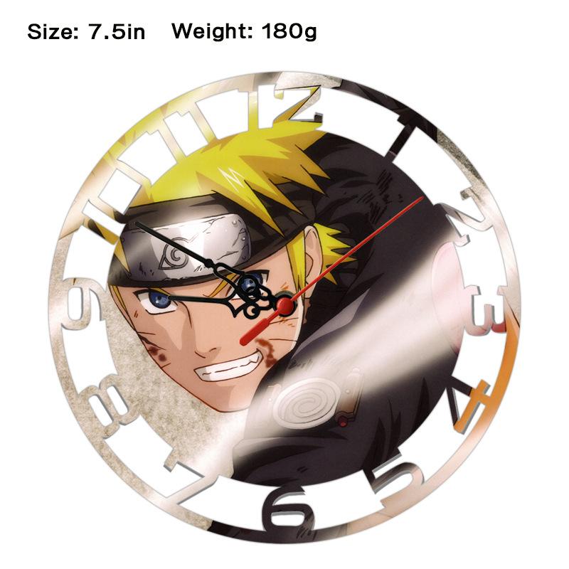 Naruto Sasuke Creative Wall Clock Anime Print Modern Minimalist Hanging Clock Naruto Shippuden Uzumaki Itachi