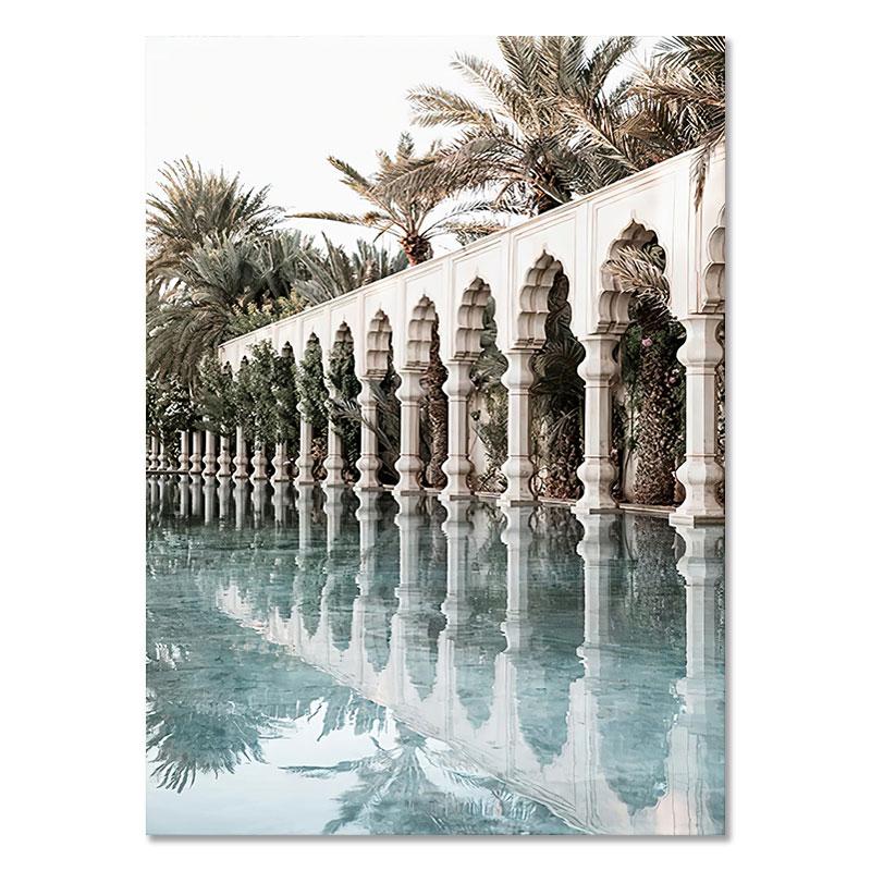 Islamic Building Wall Art Posters Nordic Architecture Canvas Paintings Landscape Plant Pictures Travel Prints Ramadan Home Decor