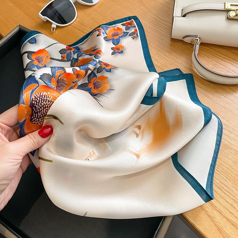 53 * 53 cm Mulberry Silk Lite firkantet skjerf Multifunksjonelt Profesjonell motedekorasjon Silkeskjerf for vår- og høstvarmesjal