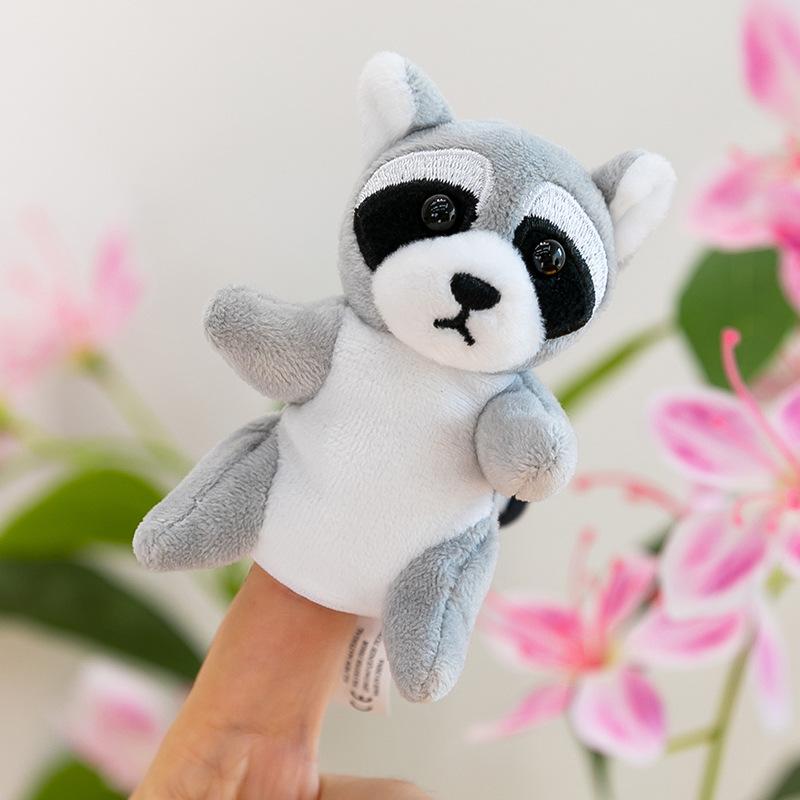 Forest Animal Finger Doll Panda Plush Toy Children Ocean Shark Doll