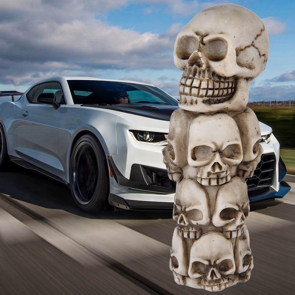 Skeleton Skull Head Many Faces Car Manual Gear Shift Knob Stick Lever Shifter Universal