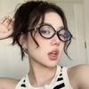 Trendy Women Men Optical Glasses Summer Retro Oval Sunglasses Cat Eye Sun Glasses Small Frame Outdoor Sun Protection Eyewear