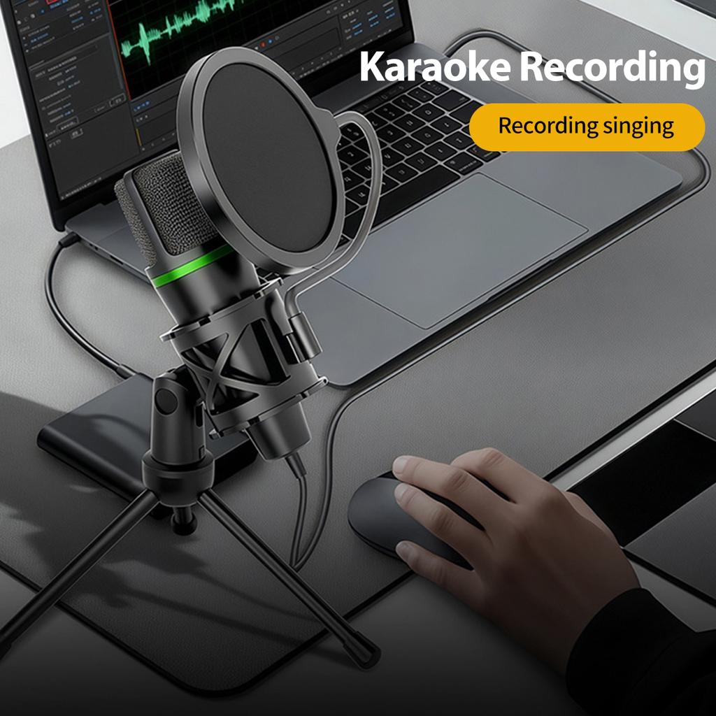 Condenser Microphone USB Wired For PC Computer Laptop Professional Gaming Acssories Streaming Sound Live Podcast RGB Record
