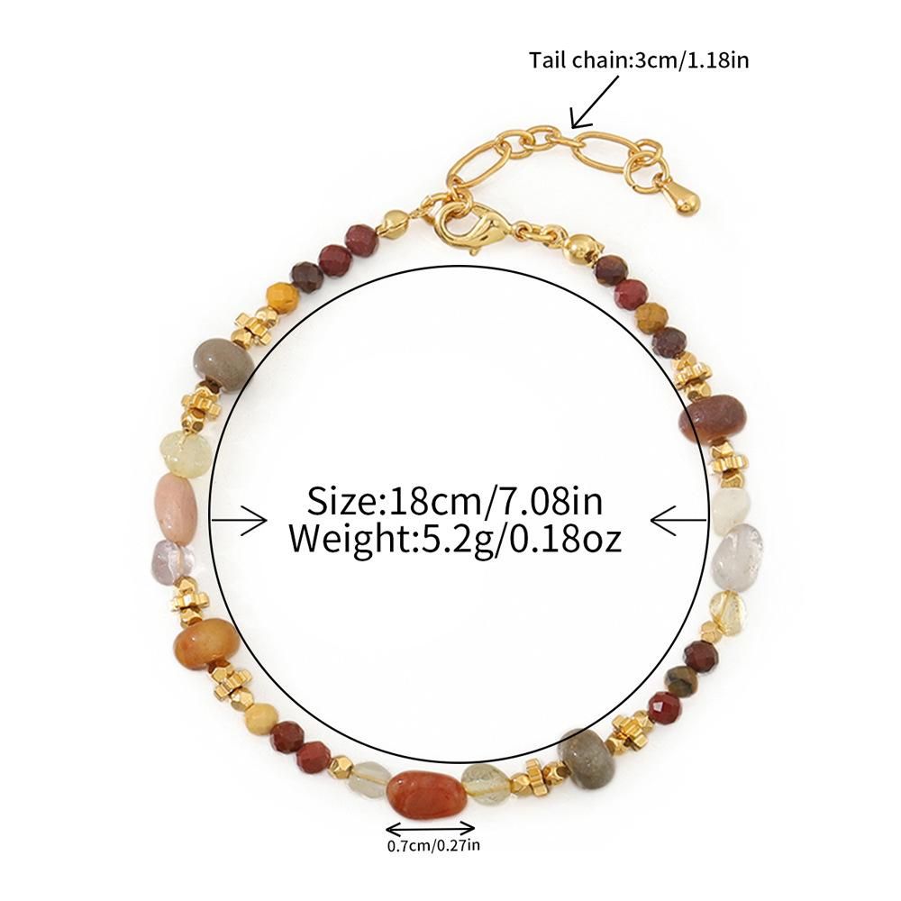 Maillard handmade old money wind tiger's eye stone beaded necklace high-end light luxury original design autumn and winter sweater chain