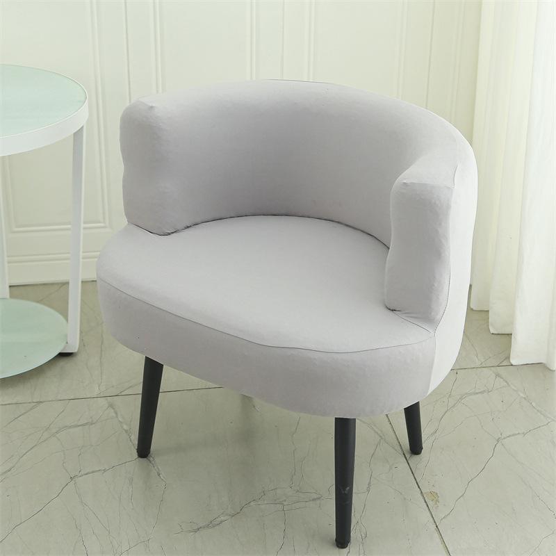 Large Curved Chair Seat Cover Elastic Low Backrest Chair Cover Universal Makeup Stool Cover Living Room Bedroom Lazy Sofa Covers