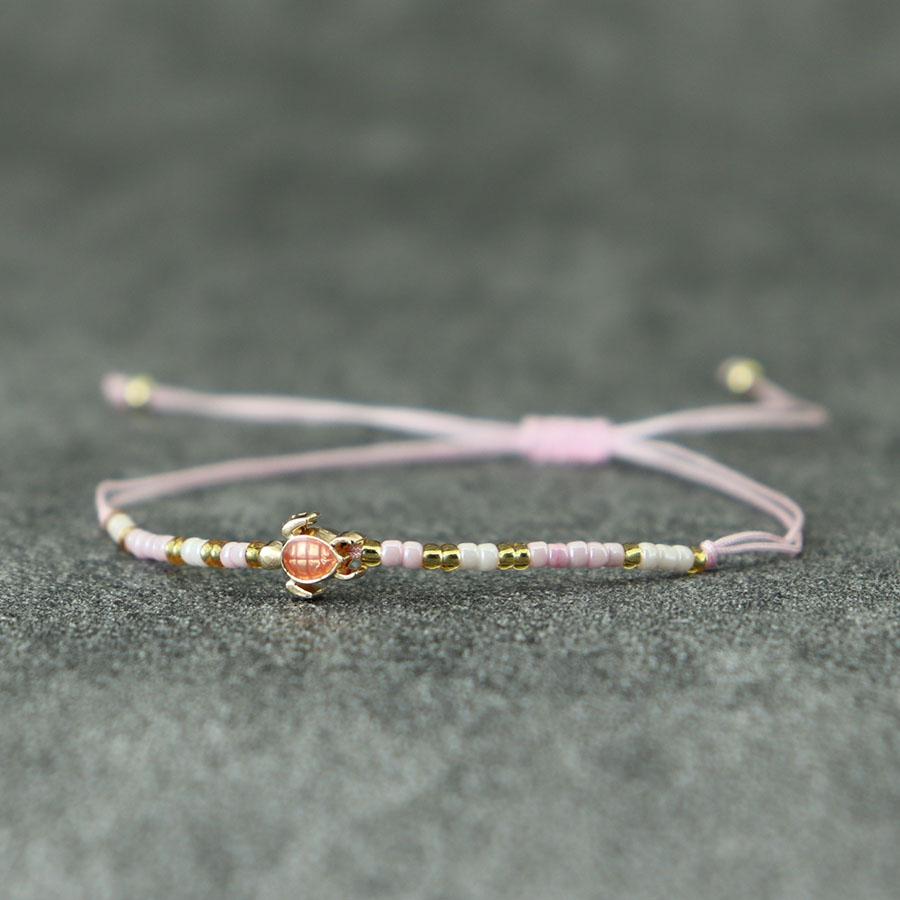 New Turtle Bracelet For Women Handmade Weaven Macrame Braslet Seed Beads Braclet Leisure Pulseira Outdoor Beach String Jewelry