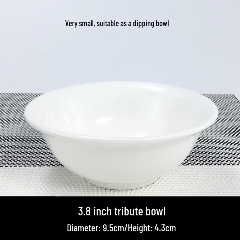 3.8-inch Pure White Ceramic Multi-purpose Dining Bowl