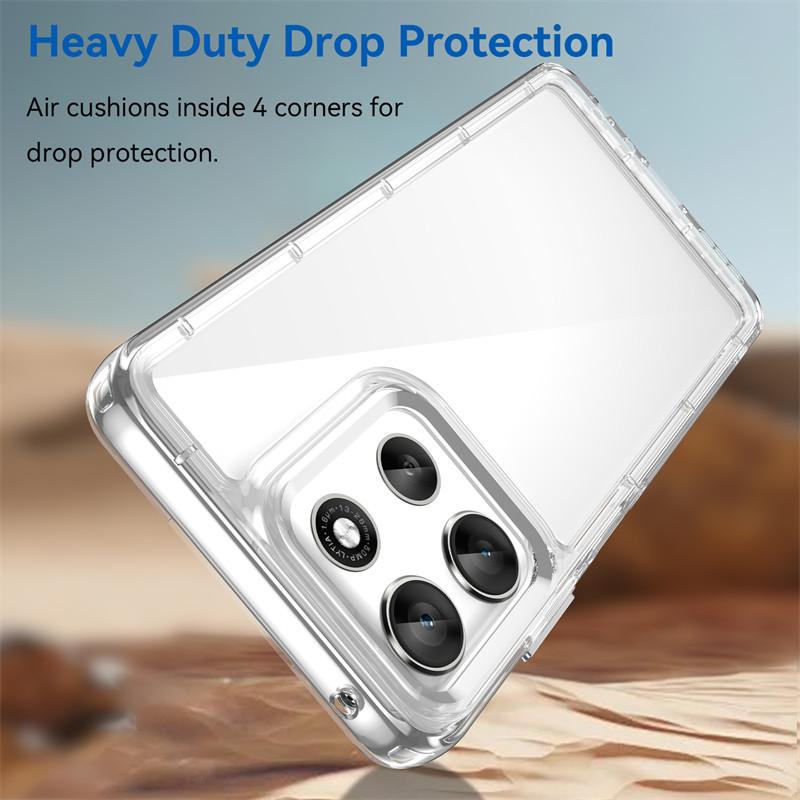 For Motorola Moto G56 Case Motorola Moto G56 Cover Anti-Scratch Shockproof Clear PC + Silicone Protective Phone Cover Moto G56