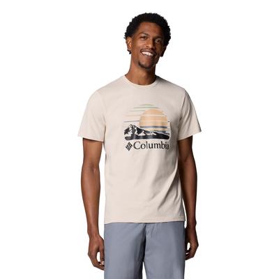 Path Lake II Graphic Tee, Mens Beige T-shirt