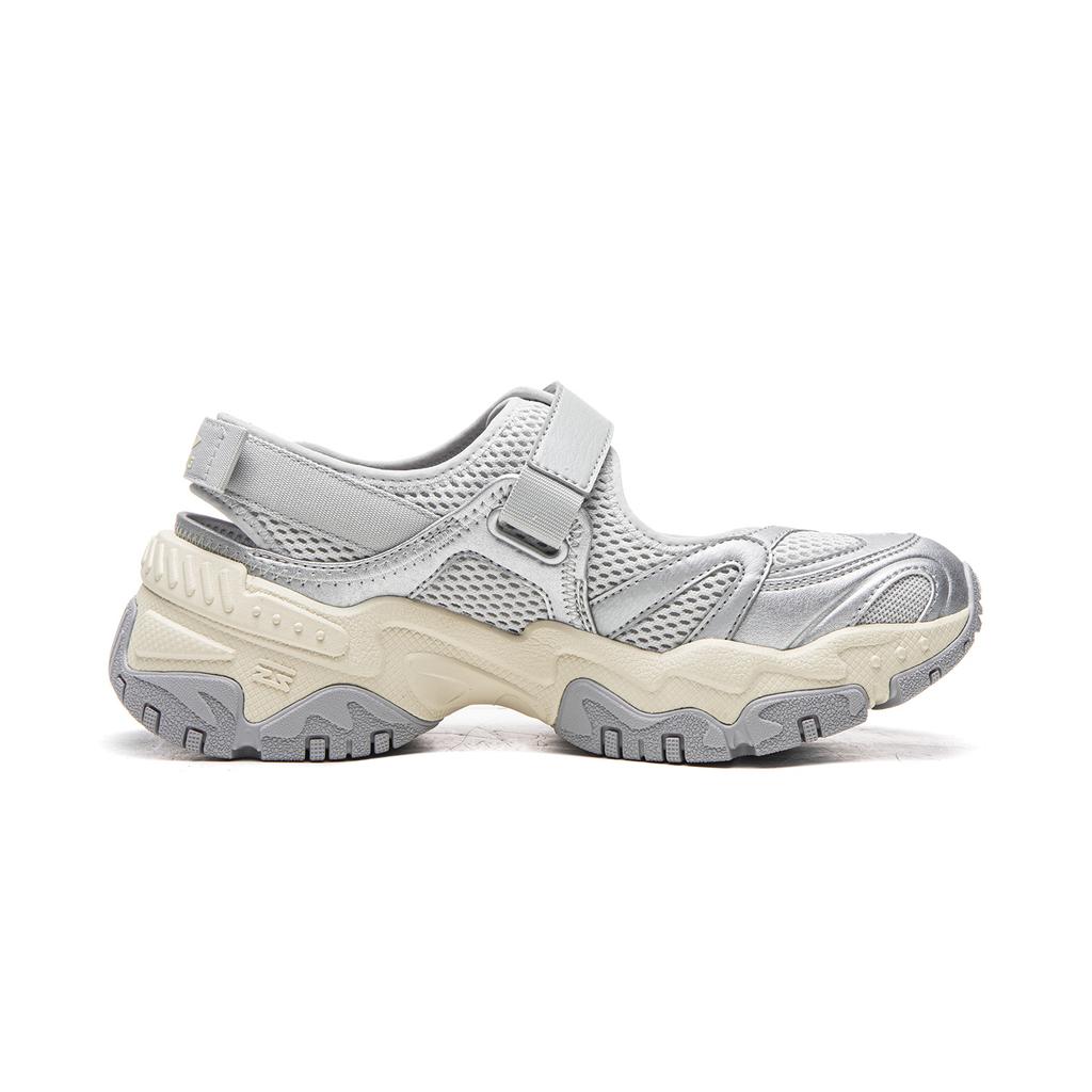 Li Ning Brown Sugar Slip Resistant, Abrasion Resistant, Lightweight River Trekking Shoes Women's Gray Silver AGUW014-1