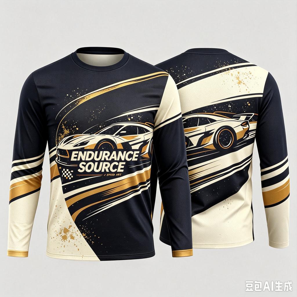 Endurance Source Závodní Grafické Dlouhý Rukáv Tričko Rodinné Sladěné Oblečení Rychleschnoucí Motoristický Závod Sportovní Dres Top