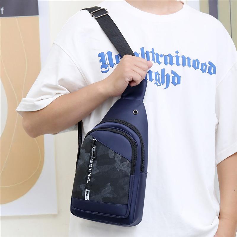 Men's Breast Bag Trendy Brand Outdoor Leisure Fashion Trend Messenger Bag Camouflage Large Capacity Function Outdoor Backpack Breast Bag